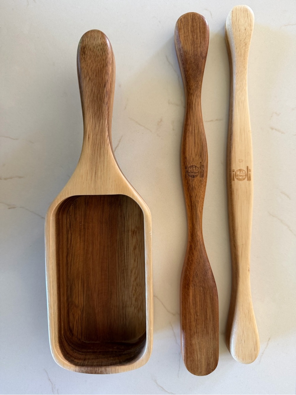 3 Piece Mad Hungry Acacia Wood Measuring Spoon Set - Kitchen / Baking